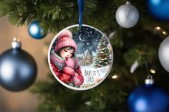 Winter Scene with Holiday Blessings Sublimation PNG Product Image 4