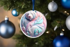White Polar Bear Ornament Sublimation PNG Product Image 4