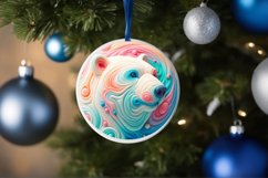 Polar Bear Round Ornament Sublimation PNG Product Image 1