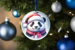 Winter Panda Portrait Sublimation PNG Product Image 1