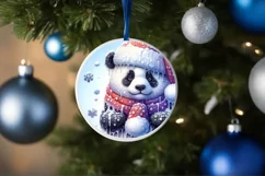 Winter Panda Portrait Sublimation PNG Product Image 4