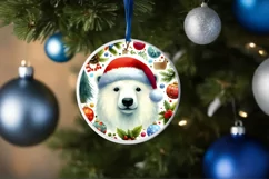 Colorful Watercolor Winter Polar Bear PNG Product Image 4