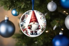 Round Christmas Santa Ornament Sublimation|Clipart Product Image 4