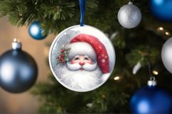 Santa with Santa Round Ornament Sublimation PNG Product Image 4