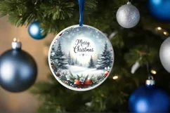 Round Christmas Ornament Sublimation|Clipart Product Image 4