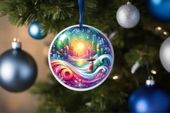 Colorfull Pastell Winter Scene with Mexican Person PNG Product Image 4