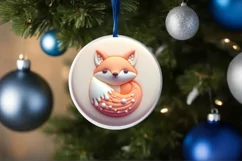 Polar Bear 3D Winter Ornament Sublimation PNG Product Image 4