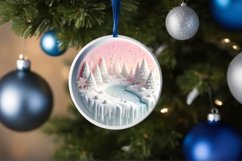 Winter Scenee Round Sublimation PNG Product Image 4