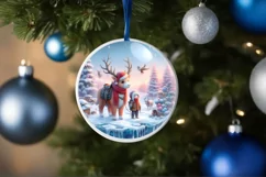 Pastell Winter Scene with Cowboy PNG Product Image 4