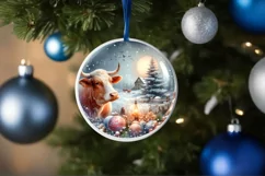 Pastell Winter Scene with Cowboy PNG Product Image 4
