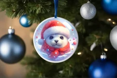 Winter Seal Portrait Sublimation PNG Product Image 4