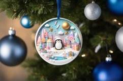 Round Christmas Ornament Sublimation|Clipart Product Image 3