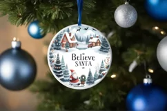 Winter Scene Christmas Ornament Sublimation PNG Product Image 4