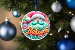 Pastel 3D Martzipan Santa with Large Text BELIEVE Product Image 4