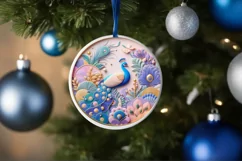 Round Christmas Ornament Sublimation|Clipart Product Image 3