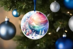 Colorfull Winter Scene with Sleigh PNG Product Image 4