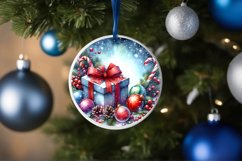 Christmas Gift Round Ornament Sublimation PNG Product Image 4