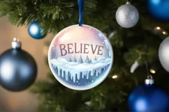 Colorfull Winter Scene Believe PNG Product Image 4