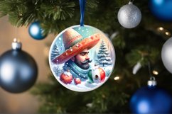 Colorfull Winter Scene with Mexican Person PNG Product Image 1