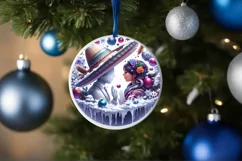 Winter Scene with Mexican Person PNG Product Image 4