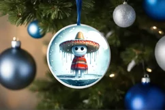 Winter Scene with Mexican Person PNG Product Image 4