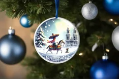 Winter Scene with Mexican Person PNG Product Image 4