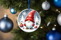 Gnome Christmas Ornament Sublimation PNG Product Image 1