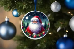 Santa Christmas Round Sticker PNG Product Image 4