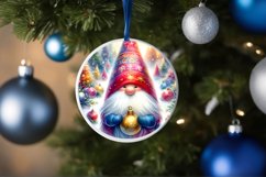 Colorful Christmas Gnome Ornament Sublimation PNG Product Image 4