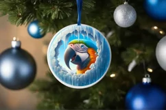 Melting Ice Wall Parrot Digital Painting Sublimation PNG Product Image 1