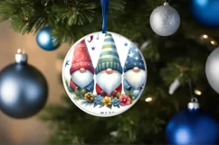 Colorful Winter Gnomes Christmas Ornament Product Image 4