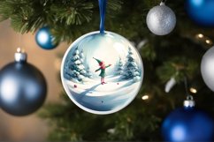 Round Christmas Ornament with Elf PNG Product Image 1