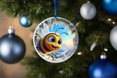 Icy Wall Bee Digital Painting Sublimation PNG Product Image 1