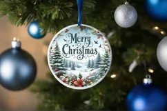 Christmas Scene Round Ornament PNG Product Image 4
