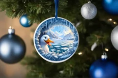 Icy Wall Duck Digital Painting Sublimation PNG Product Image 1
