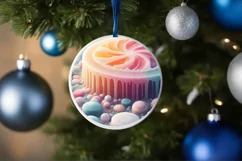Pastel Molten Candy Winter Scene PNG Product Image 4