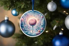 Pastel Molten Candy Winter Scene PNG Product Image 4