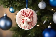 Melting 3D Polar Bear Christmas Ornament PNG Product Image 4