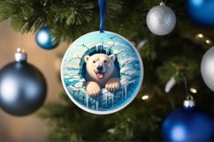 Melting Ice Polar Bear Painting Sublimation PNG Product Image 4
