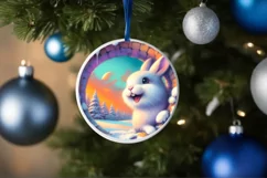 Snow Wall Rabbit Digital Painting Sublimation PNG Product Image 4