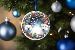 Polar Bear Christmas Image Sublimation PNG Product Image 1