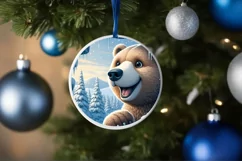Snow Bear Wall Painting Sublimation PNG Product Image 1