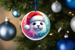 Winter Seal Portrait Sublimation PNG Product Image 1