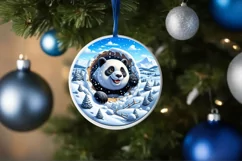 Snow Panda Wall Painting Sublimation PNG Product Image 4