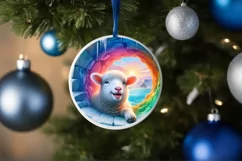 Icy Wall Lamb Painting Sublimation PNG Product Image 4