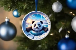 Icy Wall Panda Painting Sublimation PNG Product Image 4