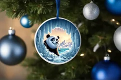 Icy Wall Panda Painting Sublimation PNG Product Image 4
