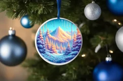Christmas Candy Scene Round Ornament PNG Product Image 4