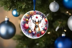 Reindeer Christmas Ornament PNG Product Image 4