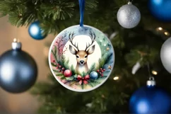 Watercolor Christmas Reindeer Image PNG Product Image 4